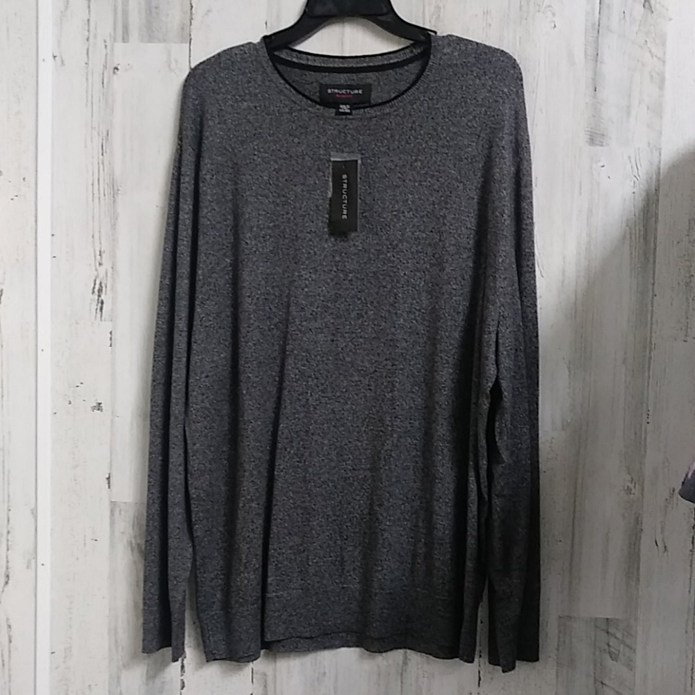 724 Structure Slim Fit Crew Neck Long Sleeve Shirt